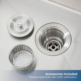 32-Inch Undermount Double Bowl Stainless Steel Kitchen Sink with Drain and Hook