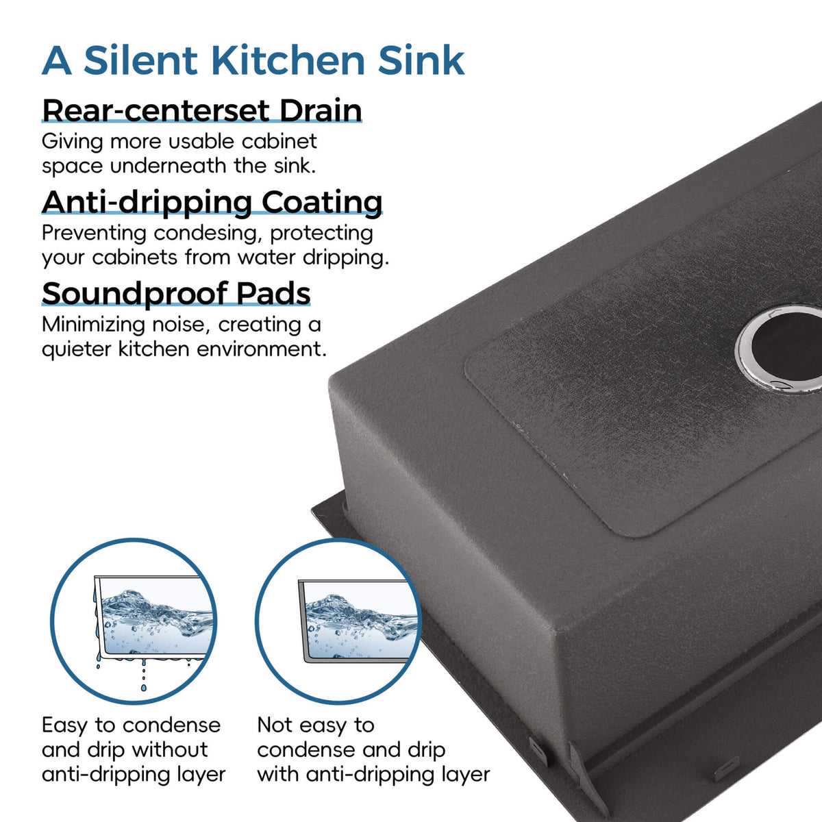 32-Inch Undermount Double Bowl Stainless Steel Kitchen Sink with Drain and Hook