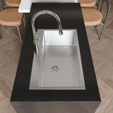 32" Brushed Finish Top-Mount Single Bowl Kitchen Sink