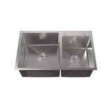 32" Top-Mount Kitchen Sink with Double Square Bowls
