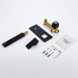 Solid Brass Wall-Mounted Bathroom Faucet with Single Handle