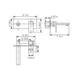 Solid Brass Wall-Mounted Bathroom Faucet with Single Handle