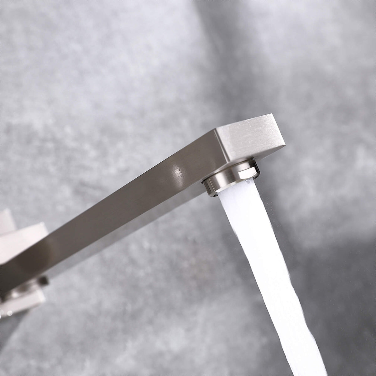 Wall-Mounted Bathtub Faucet with Hand Shower and Minimalist Control Panel