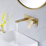 Solid Brass Wall-Mounted Bathroom Faucet with Single Handle