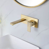 Solid Brass Wall-Mounted Bathroom Faucet with Single Handle