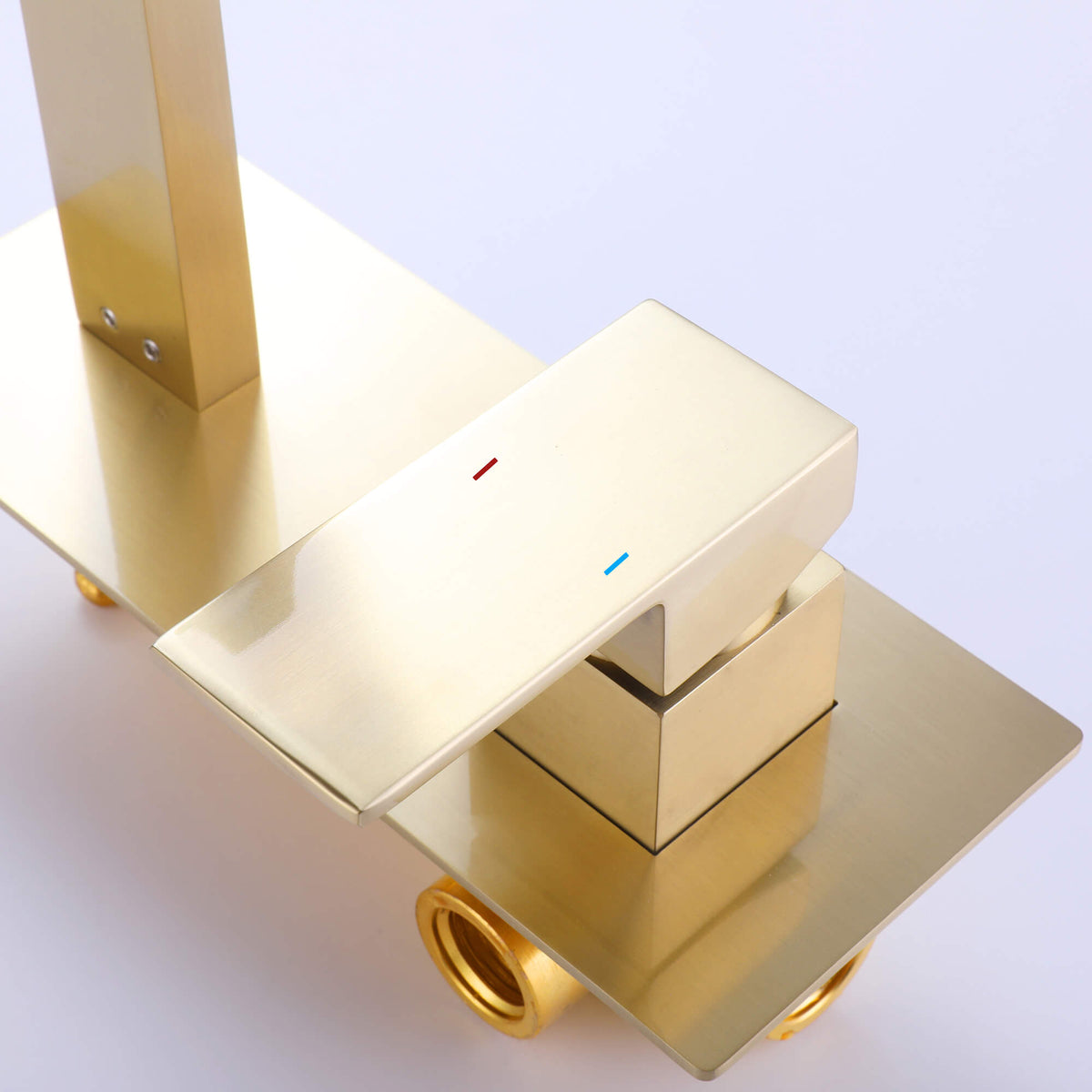 Solid Brass Wall-Mounted Bathroom Faucet with Single Handle