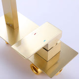 Solid Brass Wall-Mounted Bathroom Faucet with Single Handle