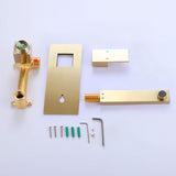 Solid Brass Wall-Mounted Bathroom Faucet with Single Handle