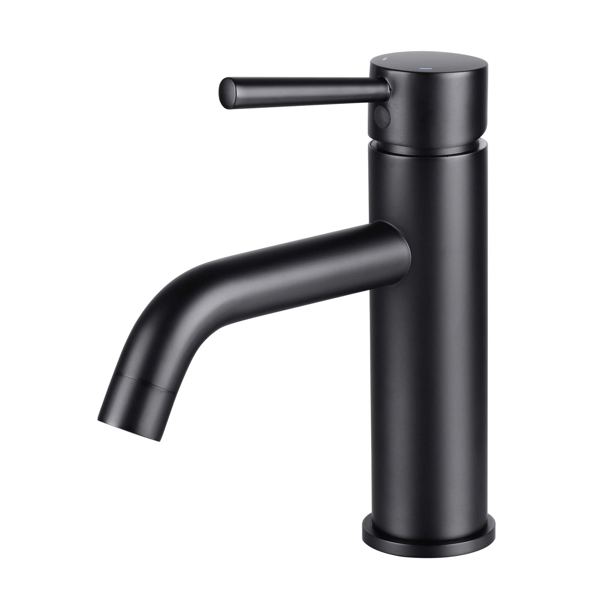 Minimalist Brass Bathroom Faucet Modern Single-Handle Tap