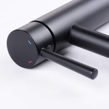 Minimalist Brass Bathroom Faucet Modern Single-Handle Tap