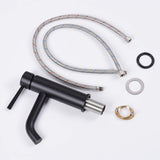 Minimalist Brass Bathroom Faucet Modern Single-Handle Tap