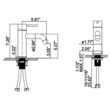 Minimalist Brass Bathroom Faucet Modern Single-Handle Tap