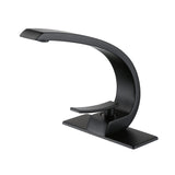 C-Shaped Sculptural Faucet with Open Lever Handle