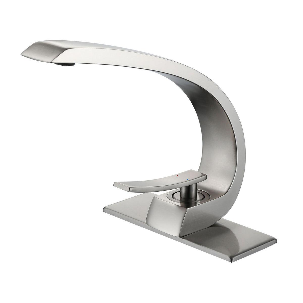 Arc Spout Single Lever Faucet for Deck-Mount Install