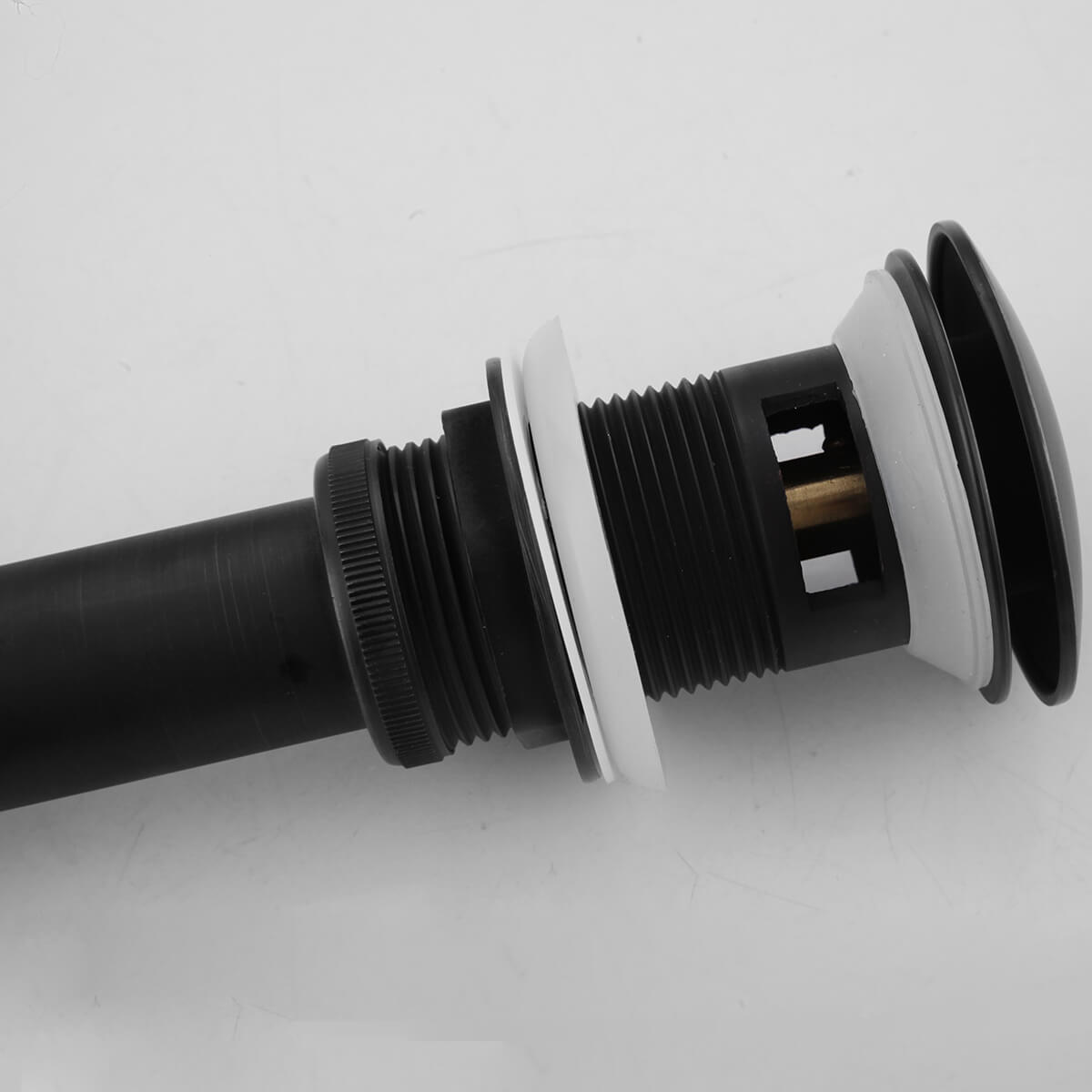 Bathroom Sink Pop-Up Drain with Overflow Solid Brass Universal Sink Drain Stopper