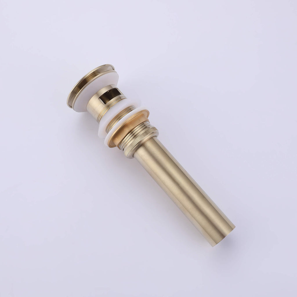 Bathroom Sink Pop-Up Drain with Overflow Rust-Resistant Brass Construction
