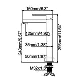 High-Rise Square Faucet for Vessel Sink Basins