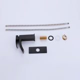 Flat Spout Mixer Tap with Single Lever for Bathroom Sink