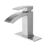 Wide Arc Spout Tap with Oval Lever and Deck Plate