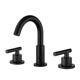 Deck Mounted Widespread Bathroom Sink Faucet with 360° Rotation Spout RB0926