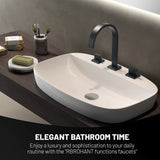 Contemporary Widespread Faucet with High Arch Spout