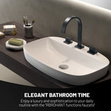 Arc Spout Faucet Set with Square Dual Handles