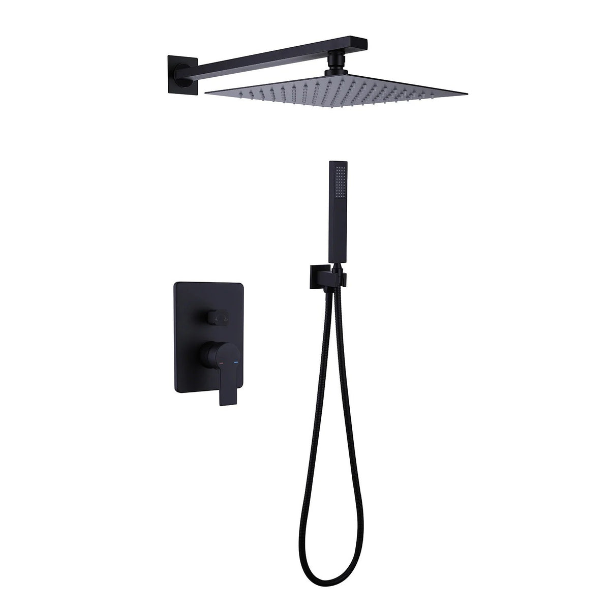 Wall-Mounted Rain Shower System with Pressure-Balanced Valve