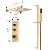 Large Flow Stainless Steel Thermostatic Shower System RB0841