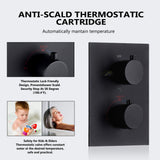 Large Flow Wall-Mounted Thermostatic Shower System