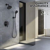 Wall Mount Rainfall Shower System with 5-function ShowerHead RB0865