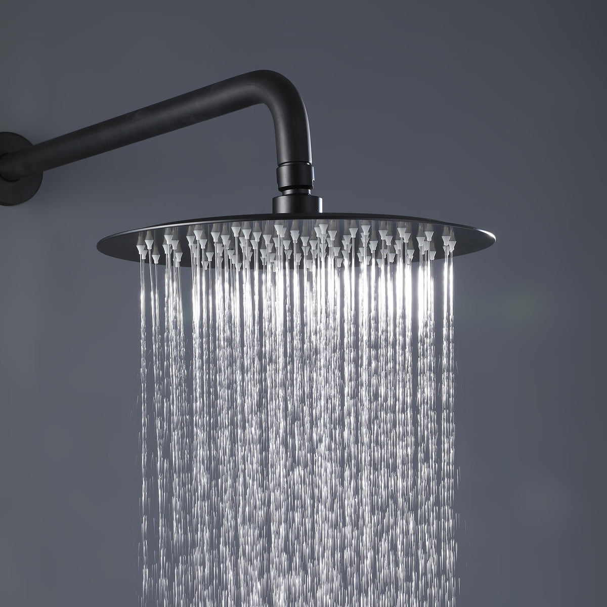 Matte Black Concealed Shower System with Rain Shower and Hand Shower