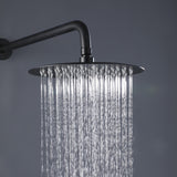 Matte Black Concealed Shower System with Rain Shower and Hand Shower
