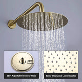 Shower Faucet Set with 10 Inch High Pressure Rain Showerhead and Handheld Spray RB0870