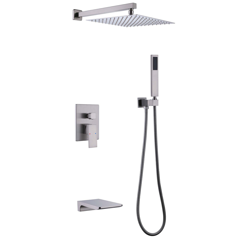3-Function Pressure-Balanced Rain Shower System with Tub Spout RB0906