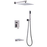 Tub and Shower Faucets 3-Function Rain Shower System with Tub Spout