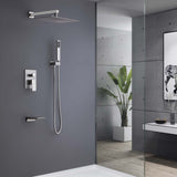 Tub and Shower Faucets 3-Function Rain Shower System with Tub Spout