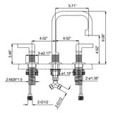 Stylish 3-Hole 2-Handle Bathroom Faucet for Modern Vanity