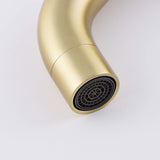 Minimalist Brass Bathroom Faucet Modern Single-Handle Tap