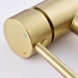 Minimalist Brass Bathroom Faucet Modern Single-Handle Tap