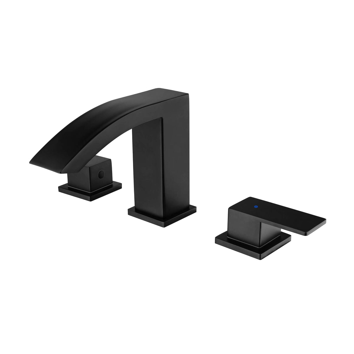 3-Hole Widespread Waterfall Bathroom Faucet with Dual Handles