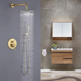 Wall-Mounted Shower Faucet Set with Round Rain Head and Balance Valve