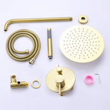 Wall-Mounted Shower Faucet Set with Round Rain Head and Balance Valve