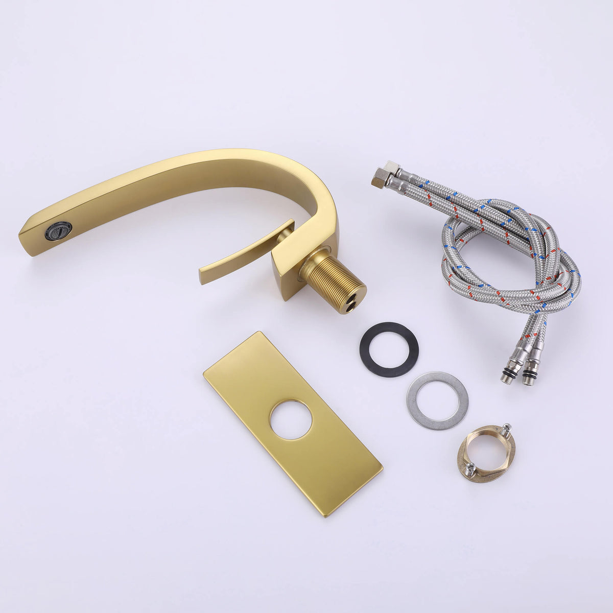 Arc Spout Single Lever Faucet for Deck-Mount Install