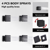 Wall Mount 3-Function Shower System with 4 Body Jets RB0944