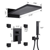 Wall Mount 3-Function Shower System with 4 Body Jets RB0944