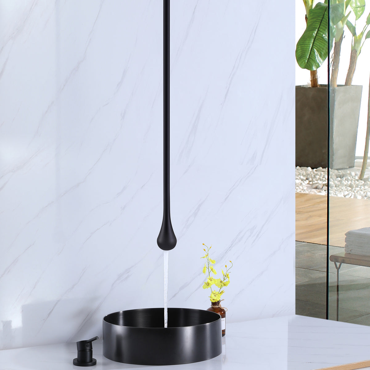 Ceiling Drop Faucet with Ultra Long Hanging Spout