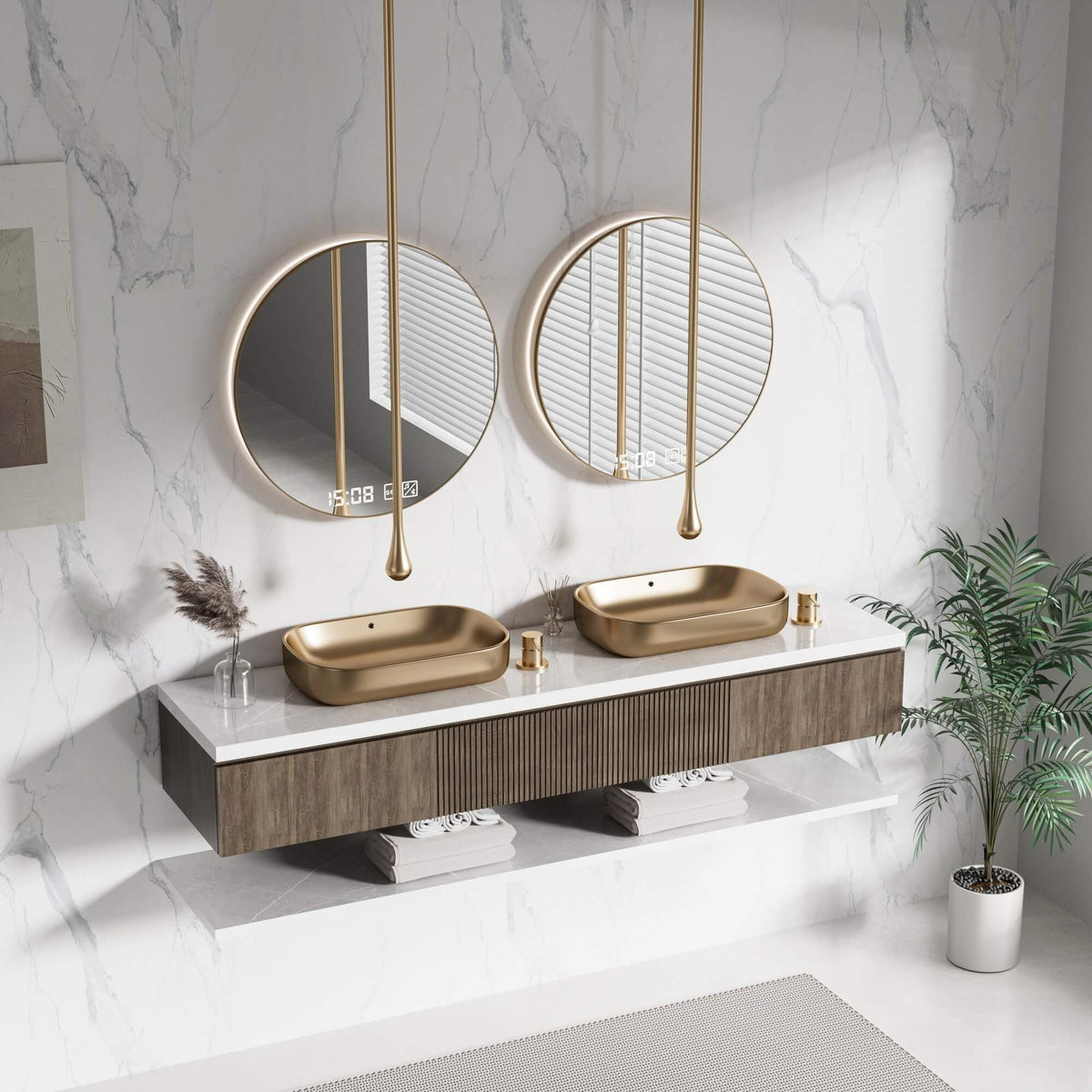 Ceiling Drop Faucet with Ultra Long Hanging Spout