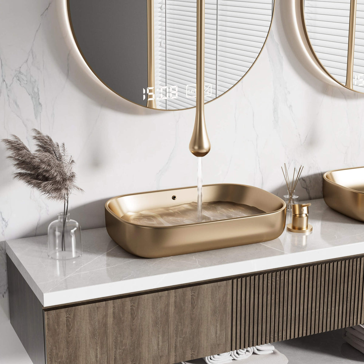 Ceiling Drop Faucet with Ultra Long Hanging Spout