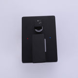 Wall-Mounted Bathtub Faucet with Hand Shower and Minimalist Control Panel