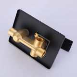 Wall-Mounted Bathtub Faucet with Hand Shower and Minimalist Control Panel